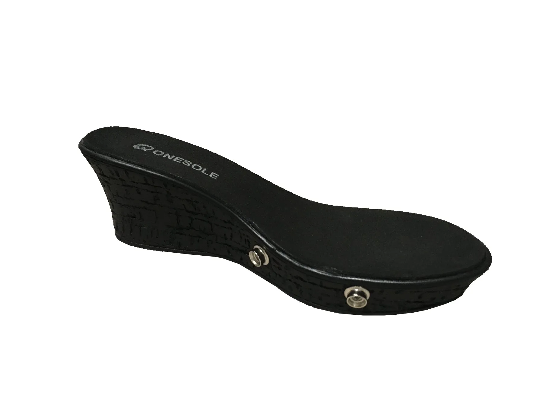 ** Casual Eve Black Cork Wedge Muerte Sugar Skull Kit *
