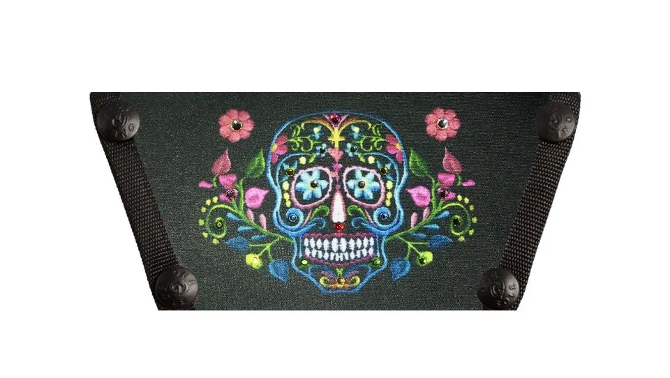 ** Casual Eve Black Cork Wedge Muerte Sugar Skull Kit *