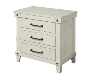 3 Drawer Elegant Nightstand - White by Couch.com