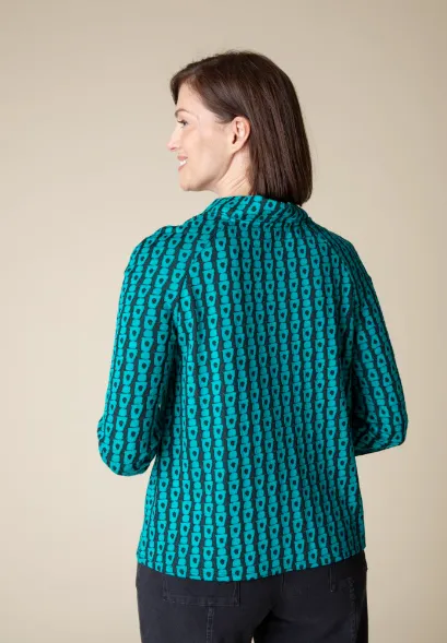 47015 - Mod Jacquard Raglan Pocket Top
