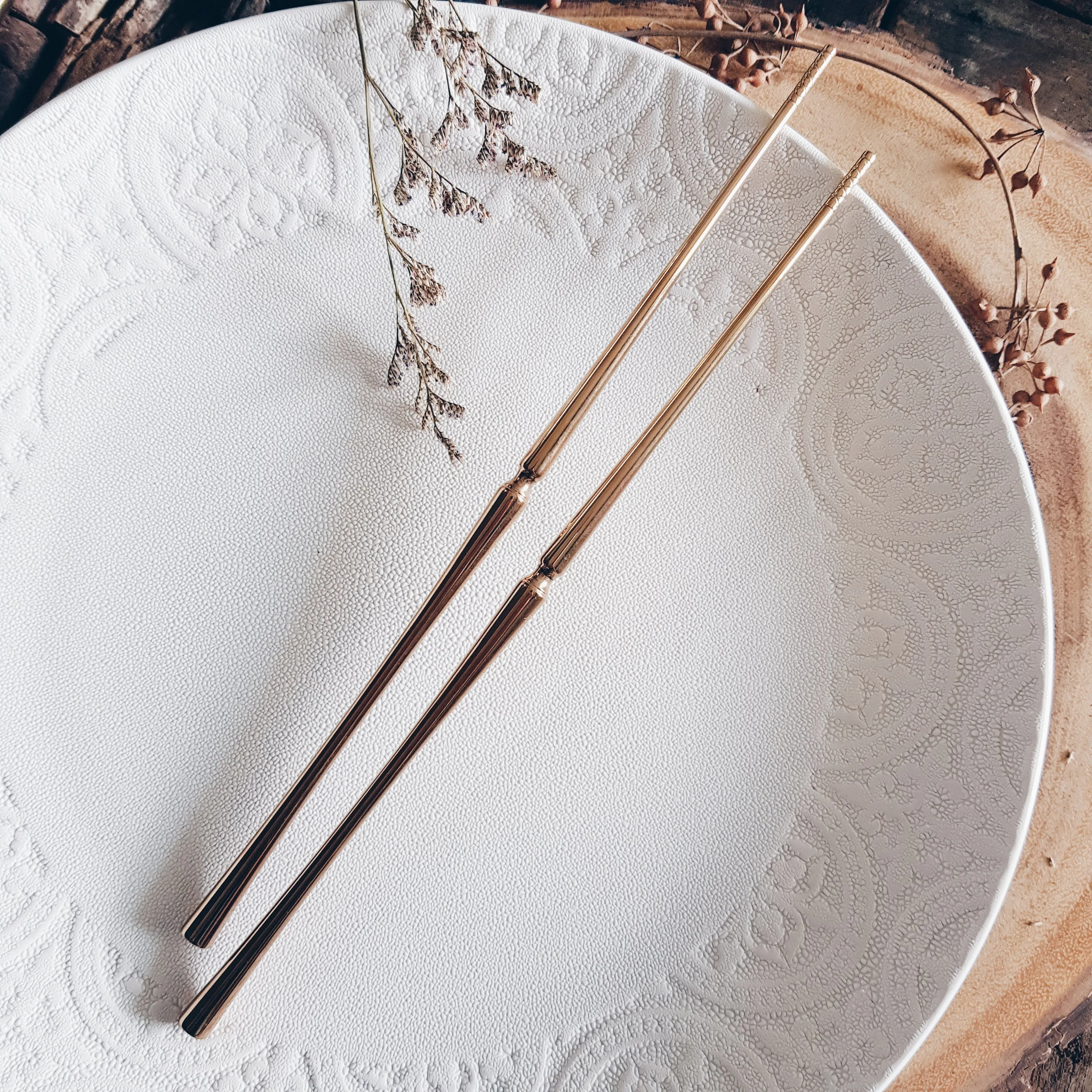 *70% CLEARANCE PROMO* Parisienne Shiny Bronze Ion Plated Stainless Steel SS304 Chopsticks