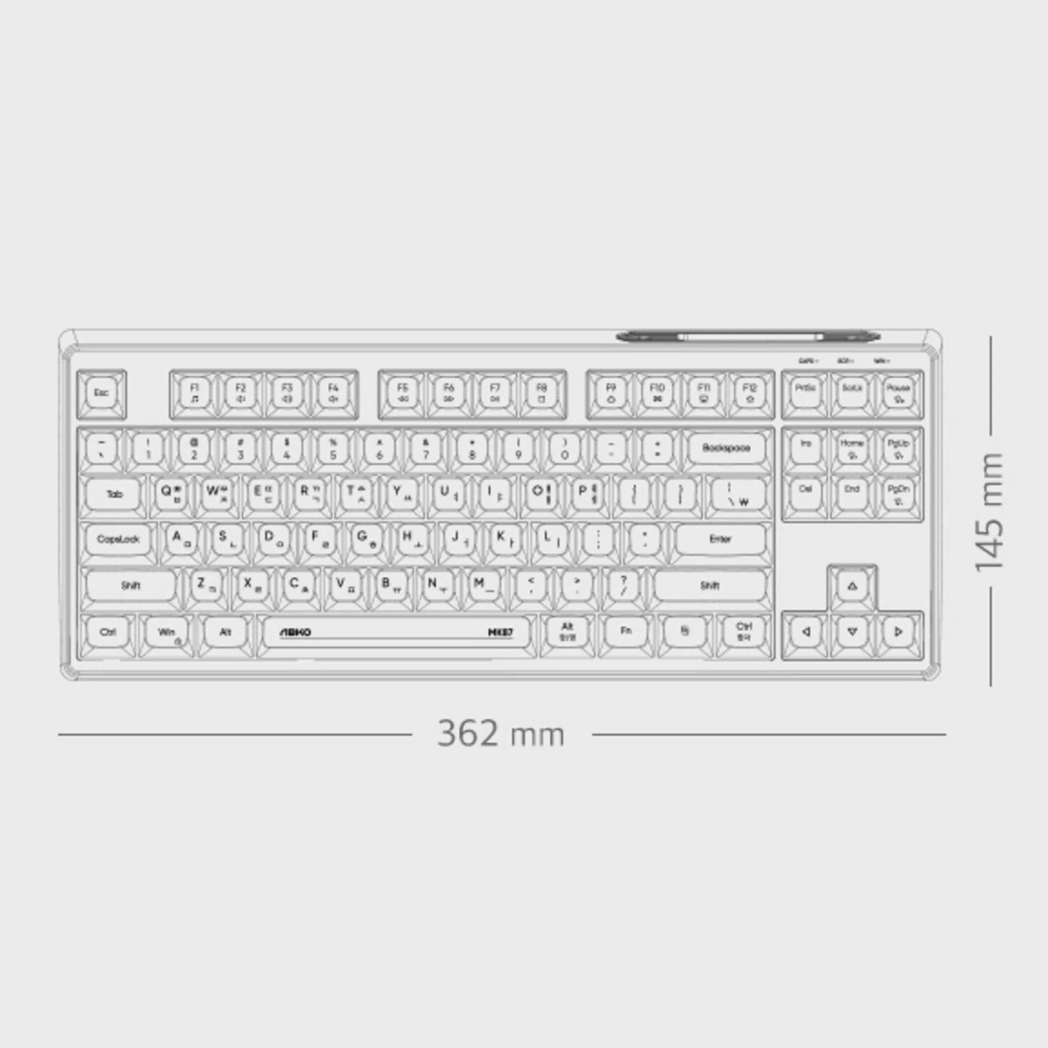 Abko Low Noise Tenkeyless Membrane 87-Key Wired Keyboard - 🏆 #93 - Electronics - Best of December