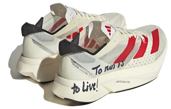 adidas Adizero PRO 3.0 'To Run Is To Live' Sneakers, White