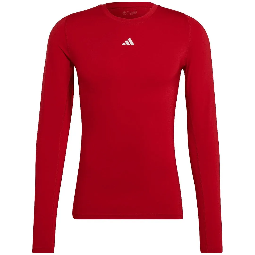 Adidas Techfit Aeroready Long Sleeve Tee Red Hp0639 M