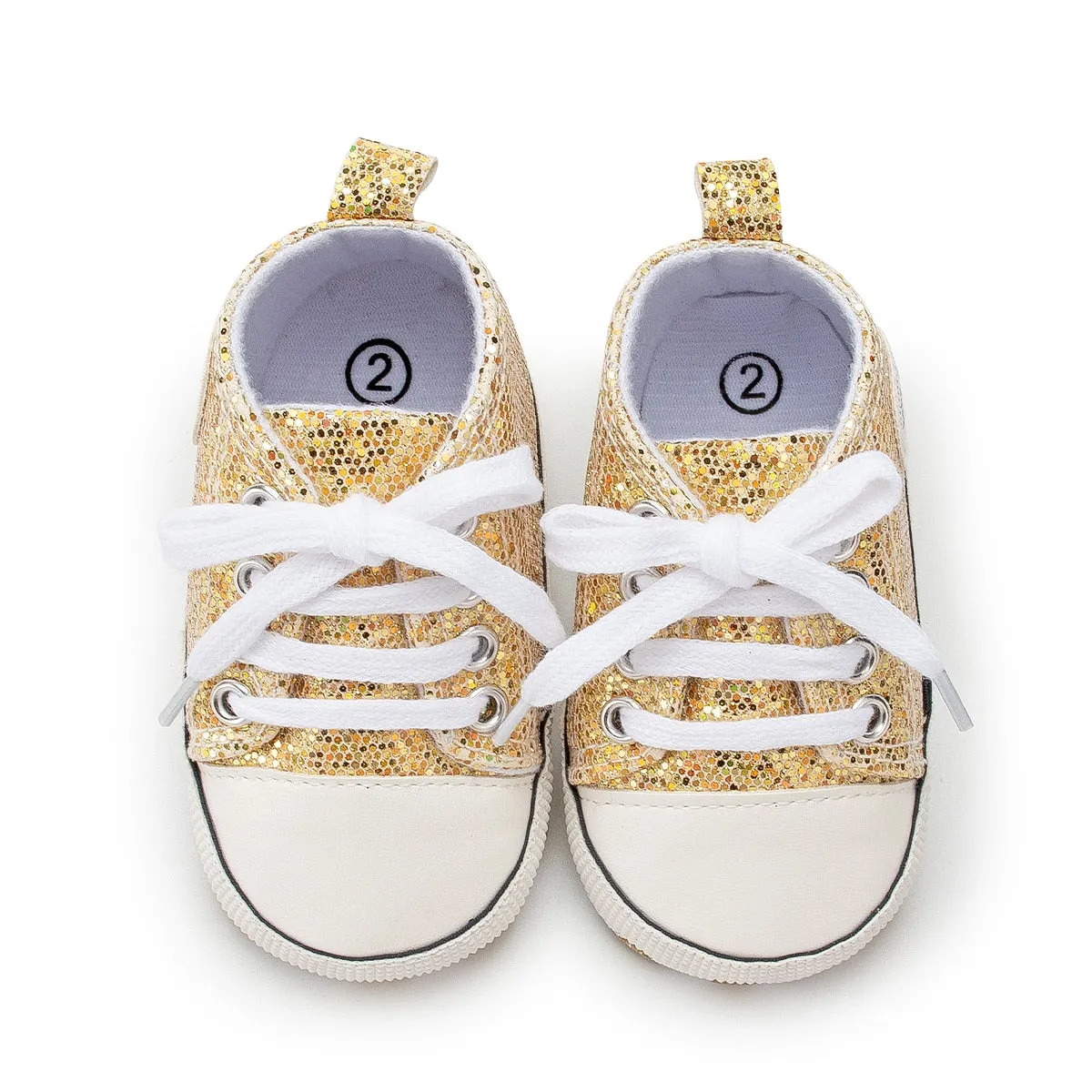 Baby Girl Shoes Star Flash Canvas Sneakers Multicolor Anti-Slip Sole Newborn Infant Shoes - TGSH50693
