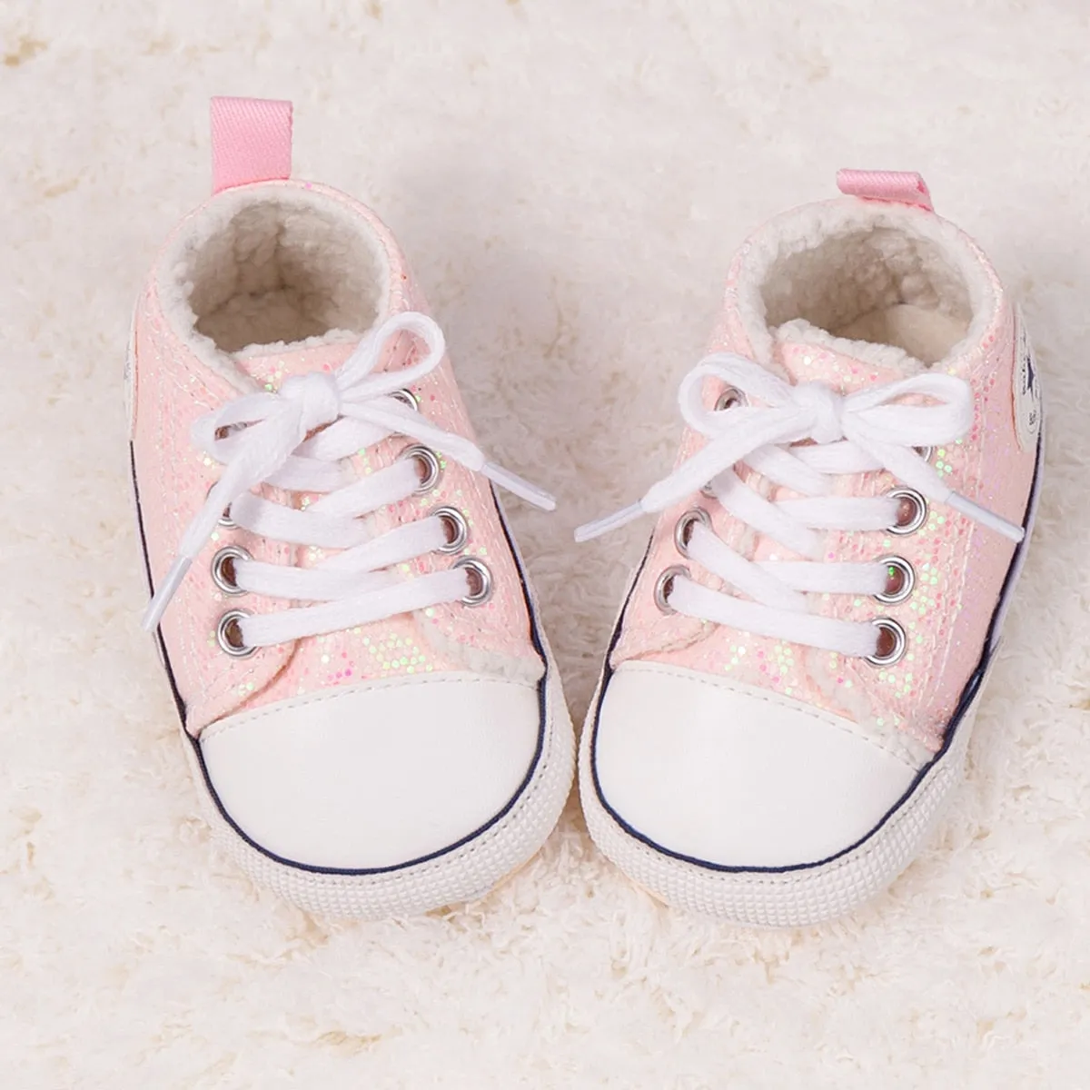Baby Girl Shoes Star Flash Canvas Sneakers Multicolor Anti-Slip Sole Newborn Infant Shoes - TGSH50693