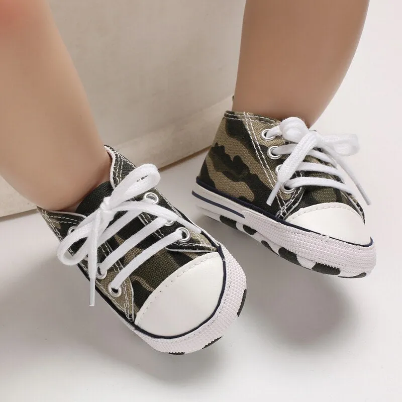 Baby Girl Shoes Star Flash Canvas Sneakers Multicolor Anti-Slip Sole Newborn Infant Shoes - TGSH50693