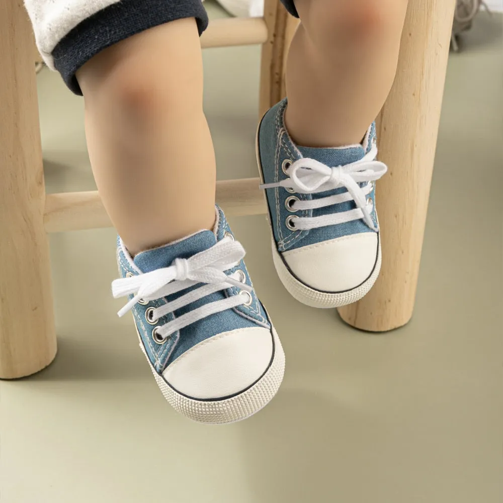 Baby Girl Shoes Star Flash Canvas Sneakers Multicolor Anti-Slip Sole Newborn Infant Shoes - TGSH50693