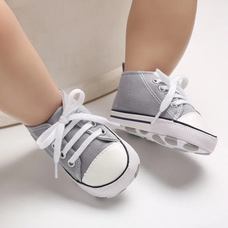 Baby Girl Shoes Star Flash Canvas Sneakers Multicolor Anti-Slip Sole Newborn Infant Shoes - TGSH50693