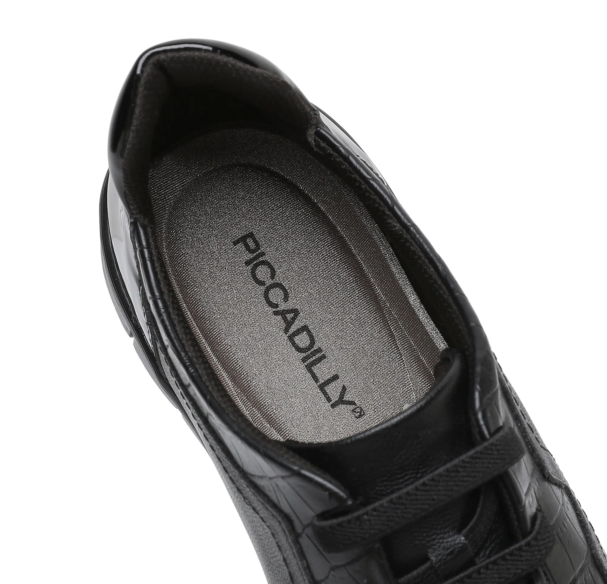 Black Croco Sneakers for Women (970.055)