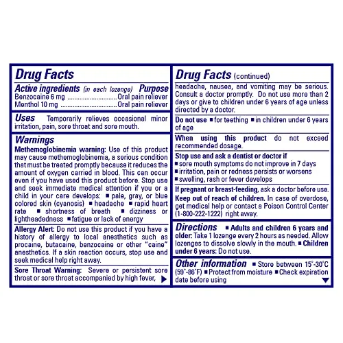 Chloraseptic Sore Throat Lozenges, Cherry, 18 Count, 6 Pack