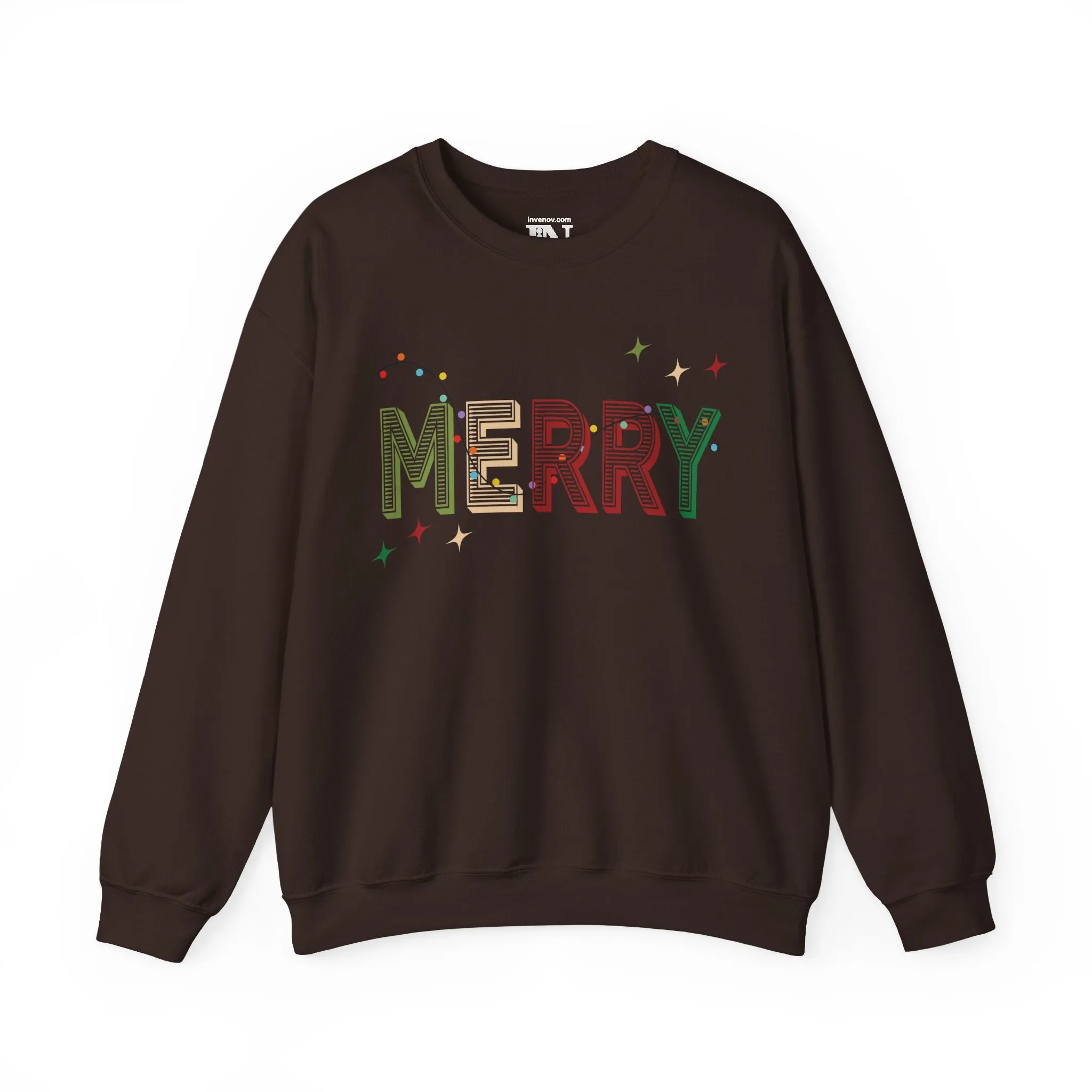 Christmas Light 'MERRY' Sweatshirt, Holiday Season Jumper, Festive Cozy Pullover, Xmas Crewneck, Winter Gift, Merry Christmas Sweater