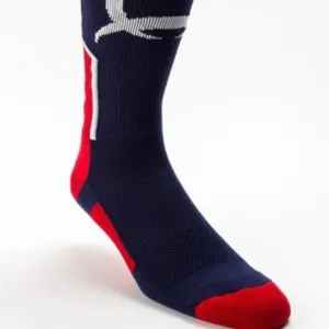 Cinch Men's Performance Crew Socks in Navy & Red