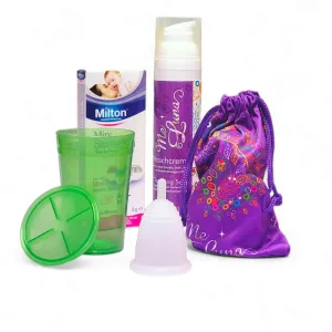 Colorant-Free Menstrual Cup Kit - with Milton Tabs
