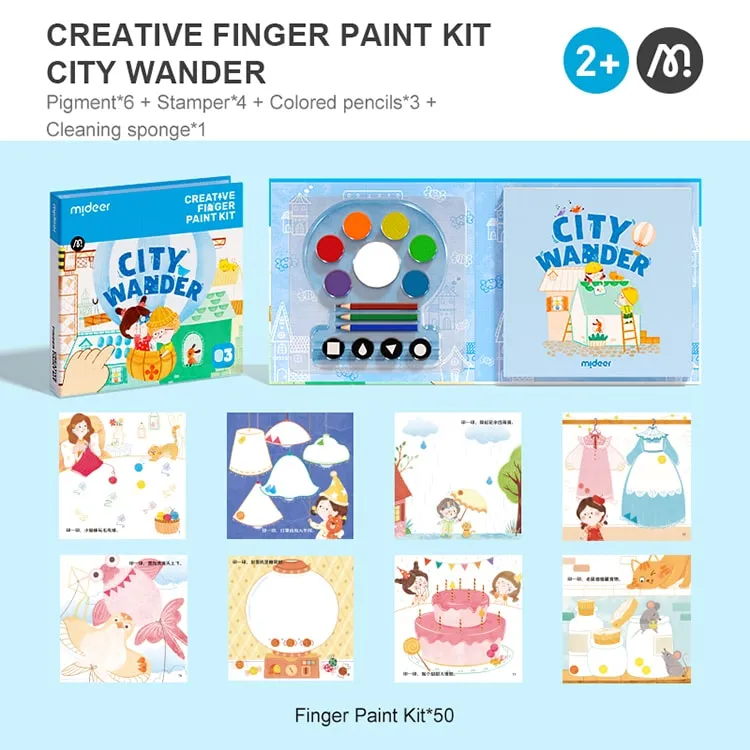 Creative Finger Paint Kit | Level 3 City Wander