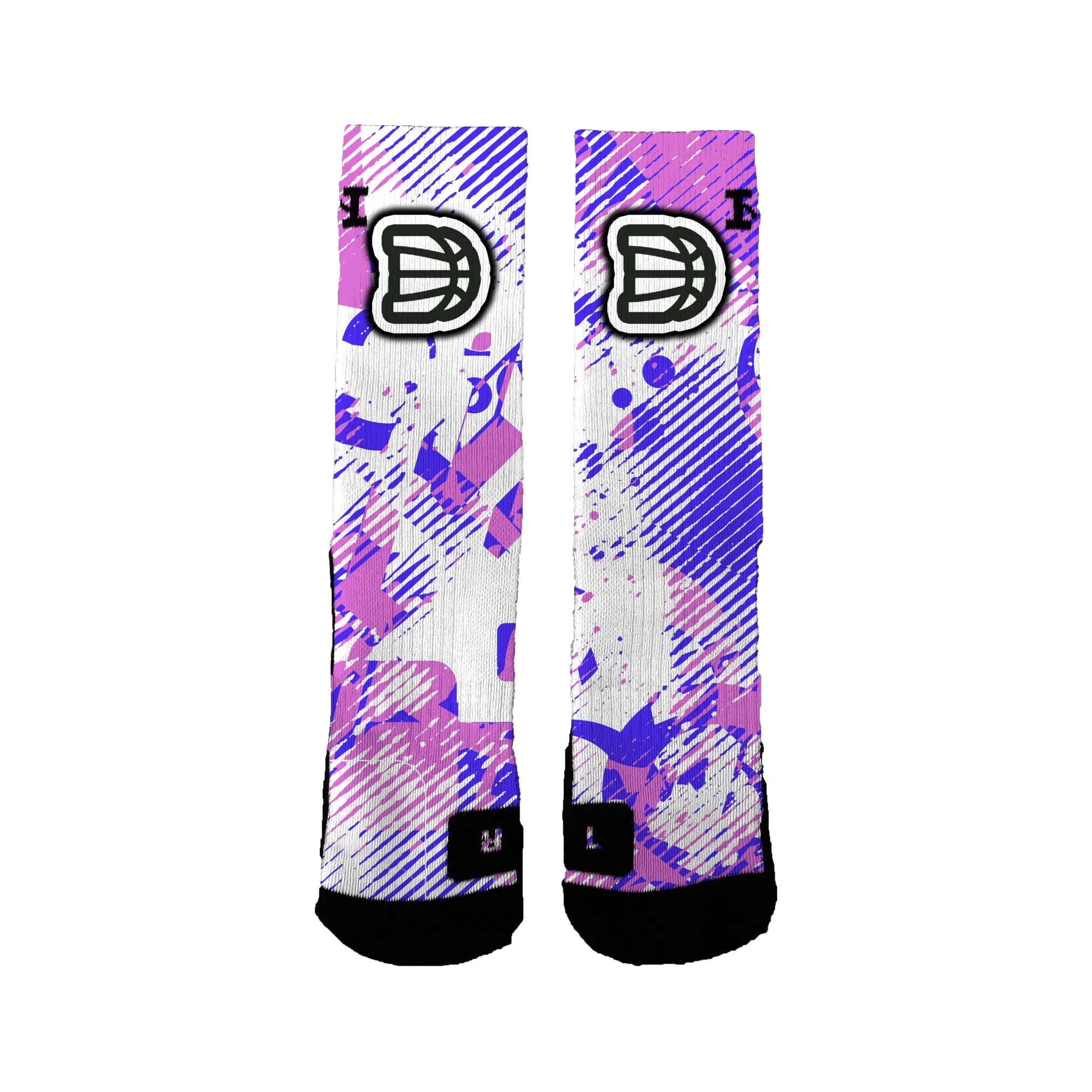 Darting Basketball Academy Youth Foundation (cam) Static Radio Socks