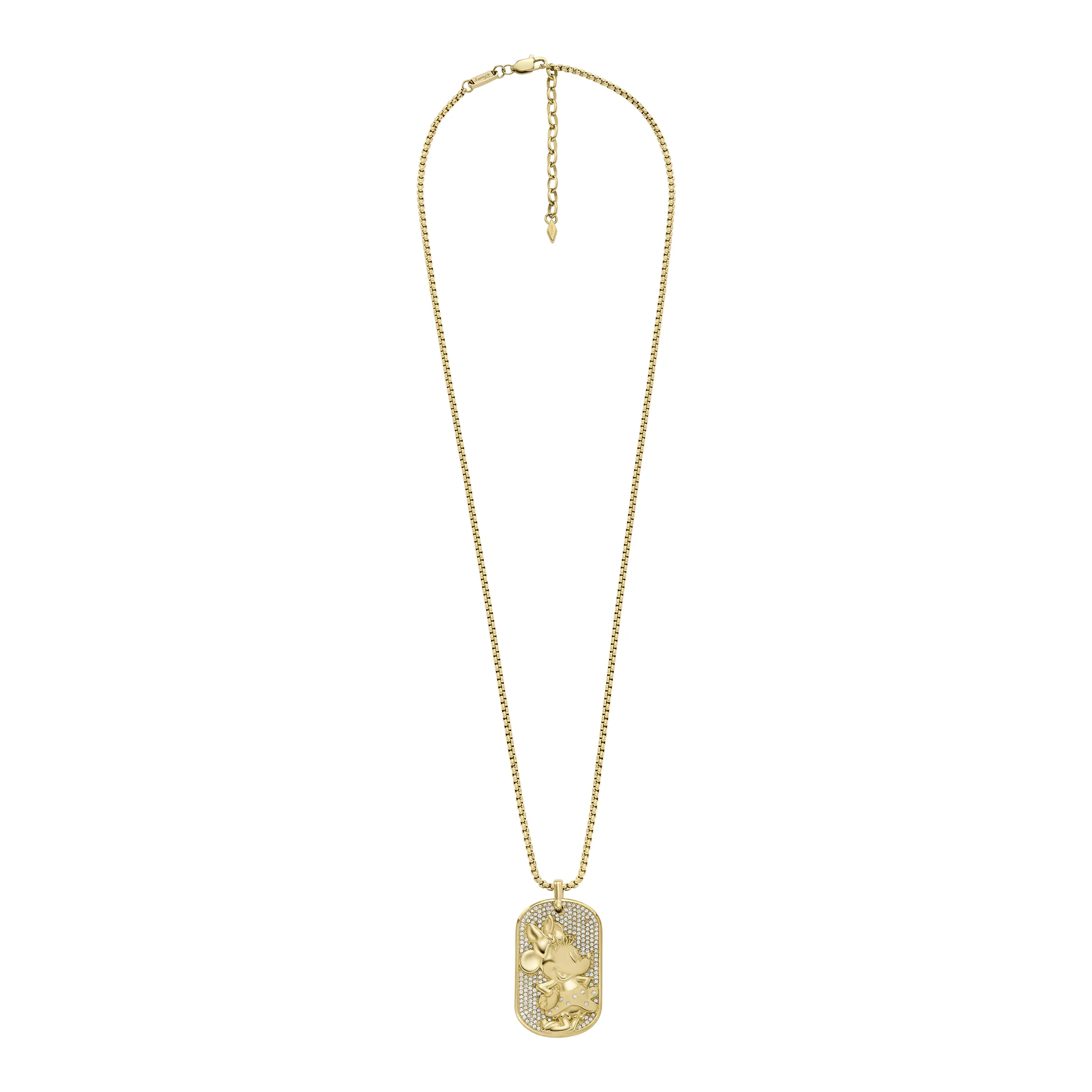 Disney x Fossil Special Edition Gold-Tone Stainless Steel Dog Tag Necklace
