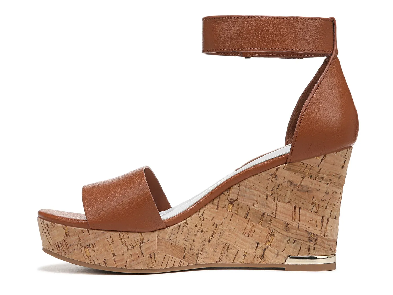 Franco Sarto Clemenscork wedge sandals, cognac