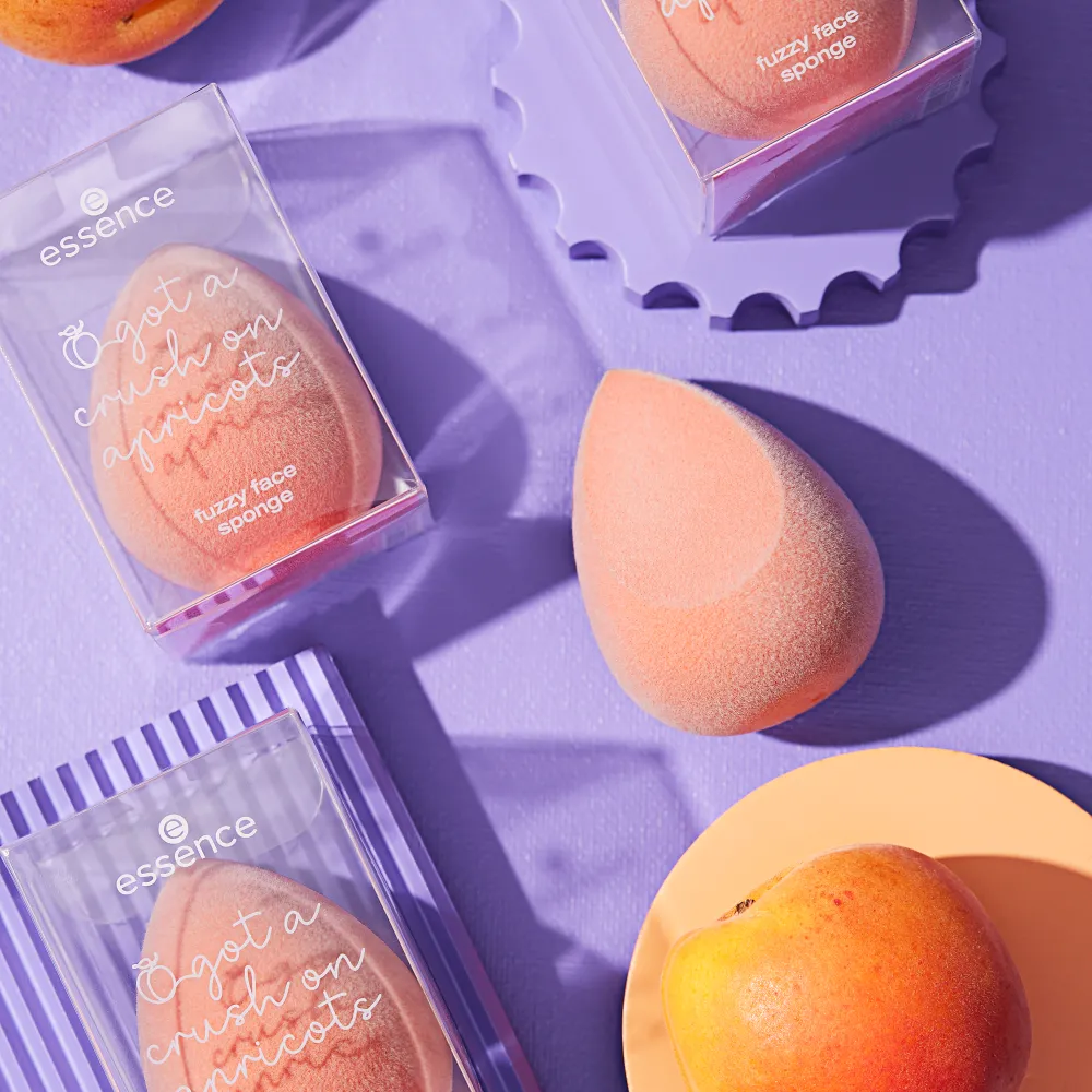 got a crush on apricots fuzzy face sponge
