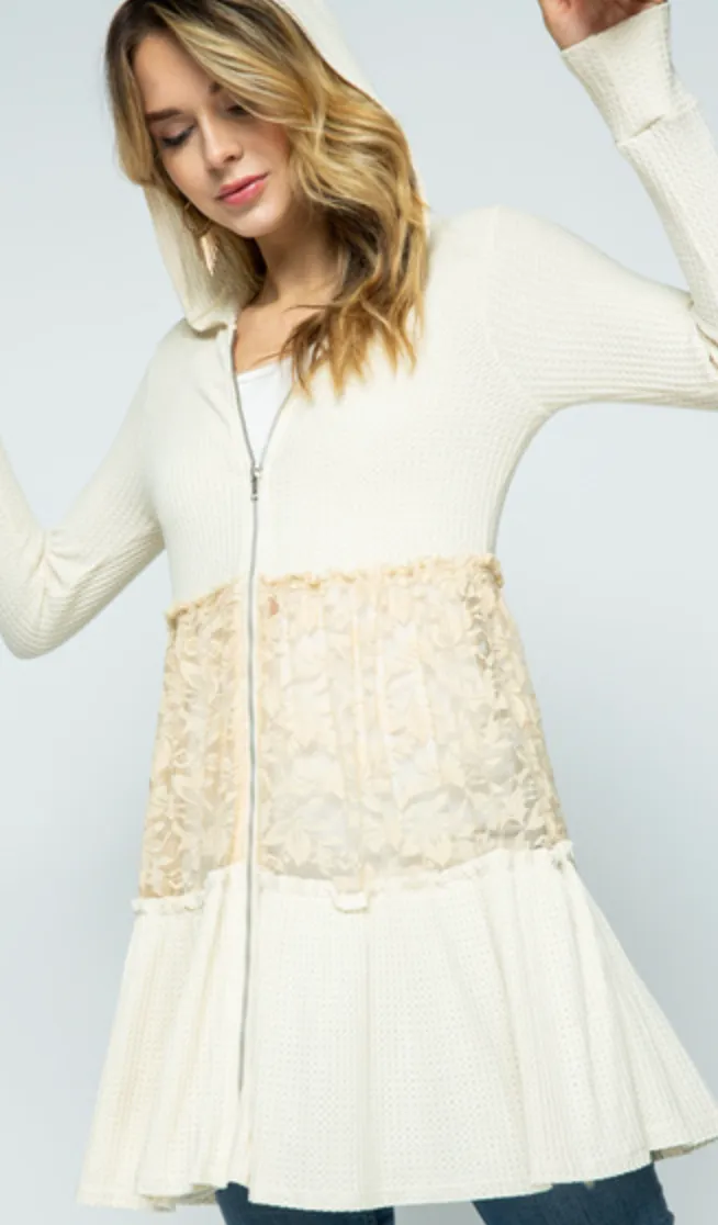 Hooded Lace Jacket
