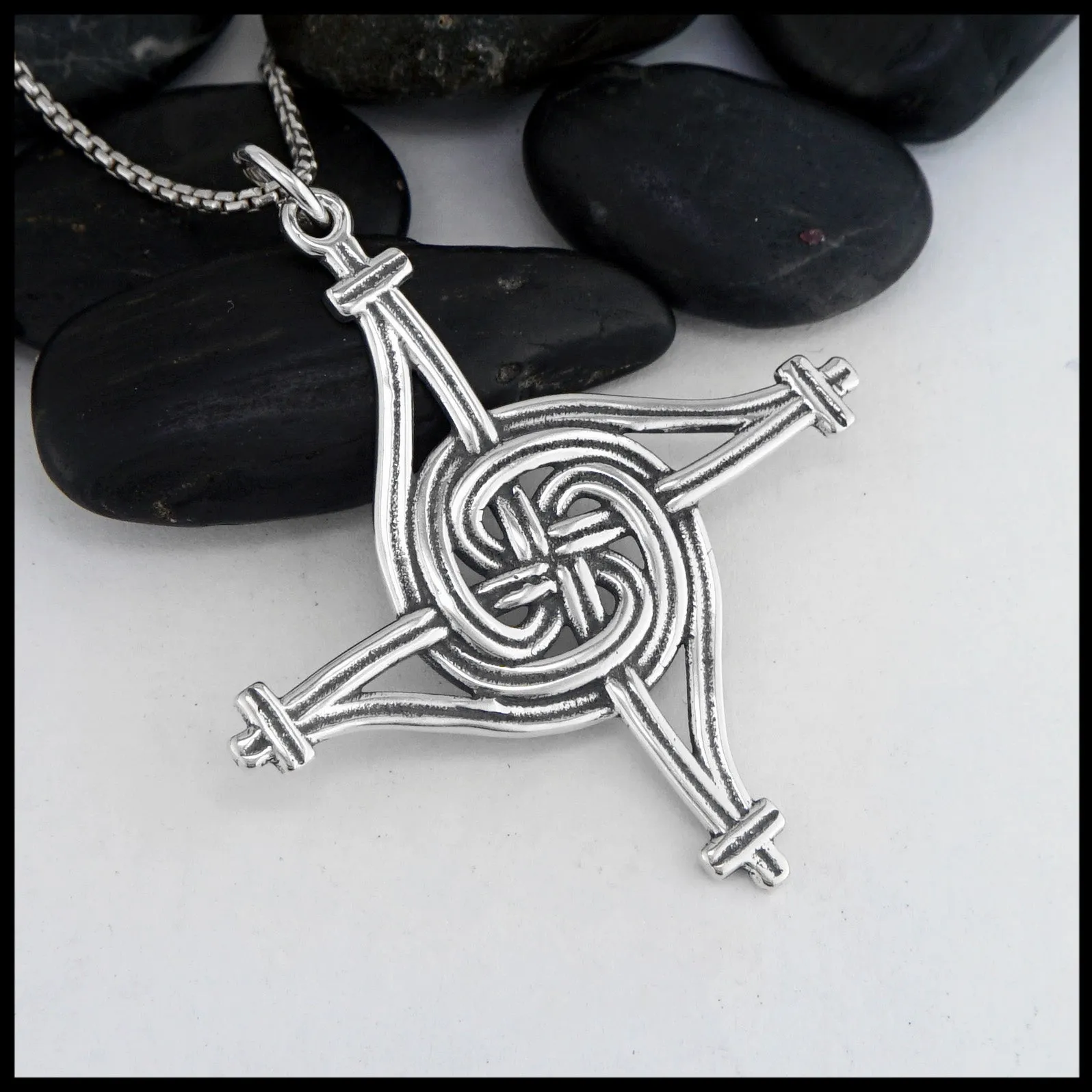 Large St. Brigid Cross in Silver