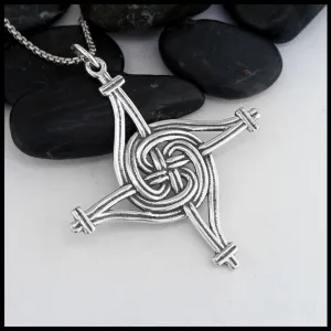 Large St. Brigid Cross in Silver