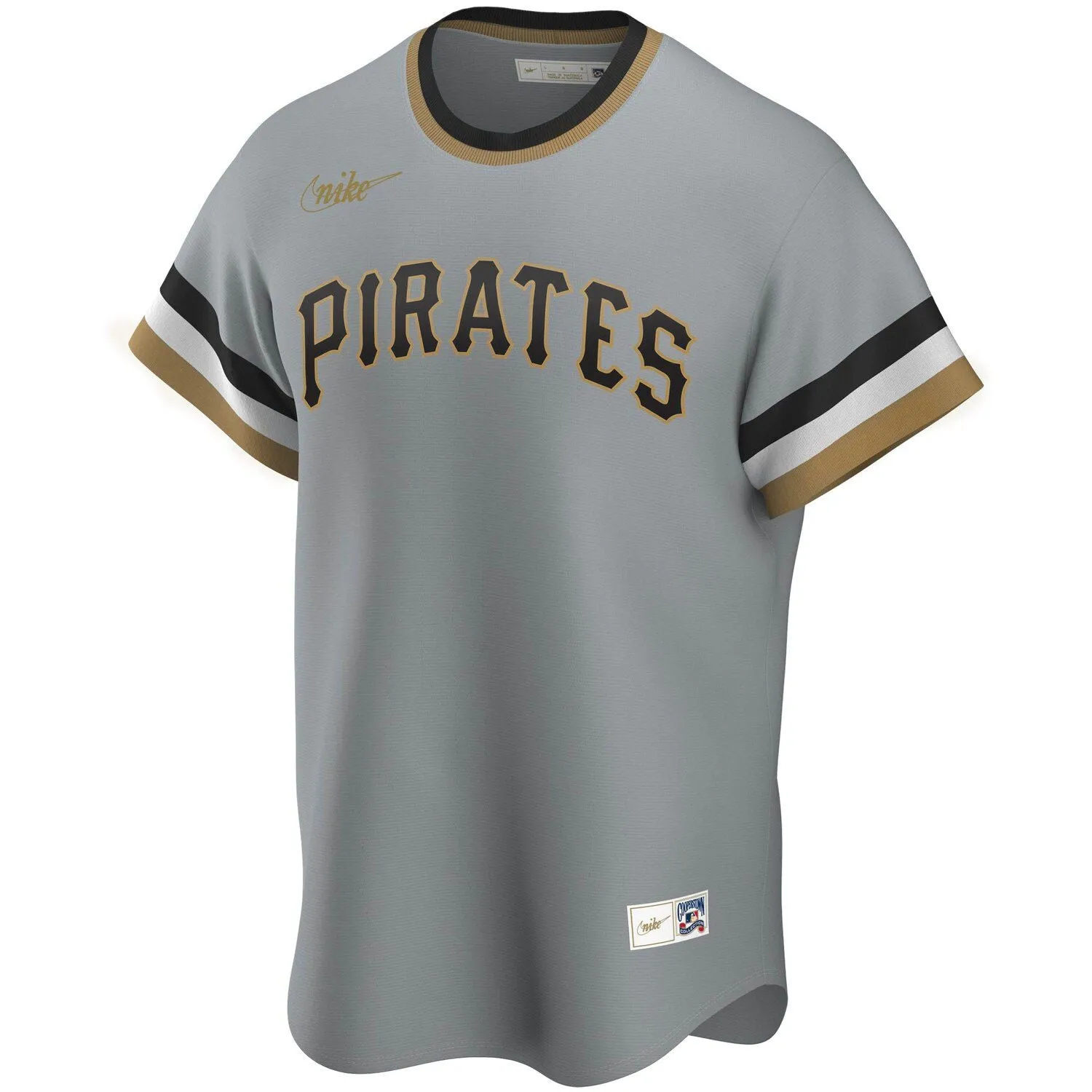 Men's Roberto Clemente Gray Jersey Pittsburgh Pirates Road Cooperstown Collection Player Nike