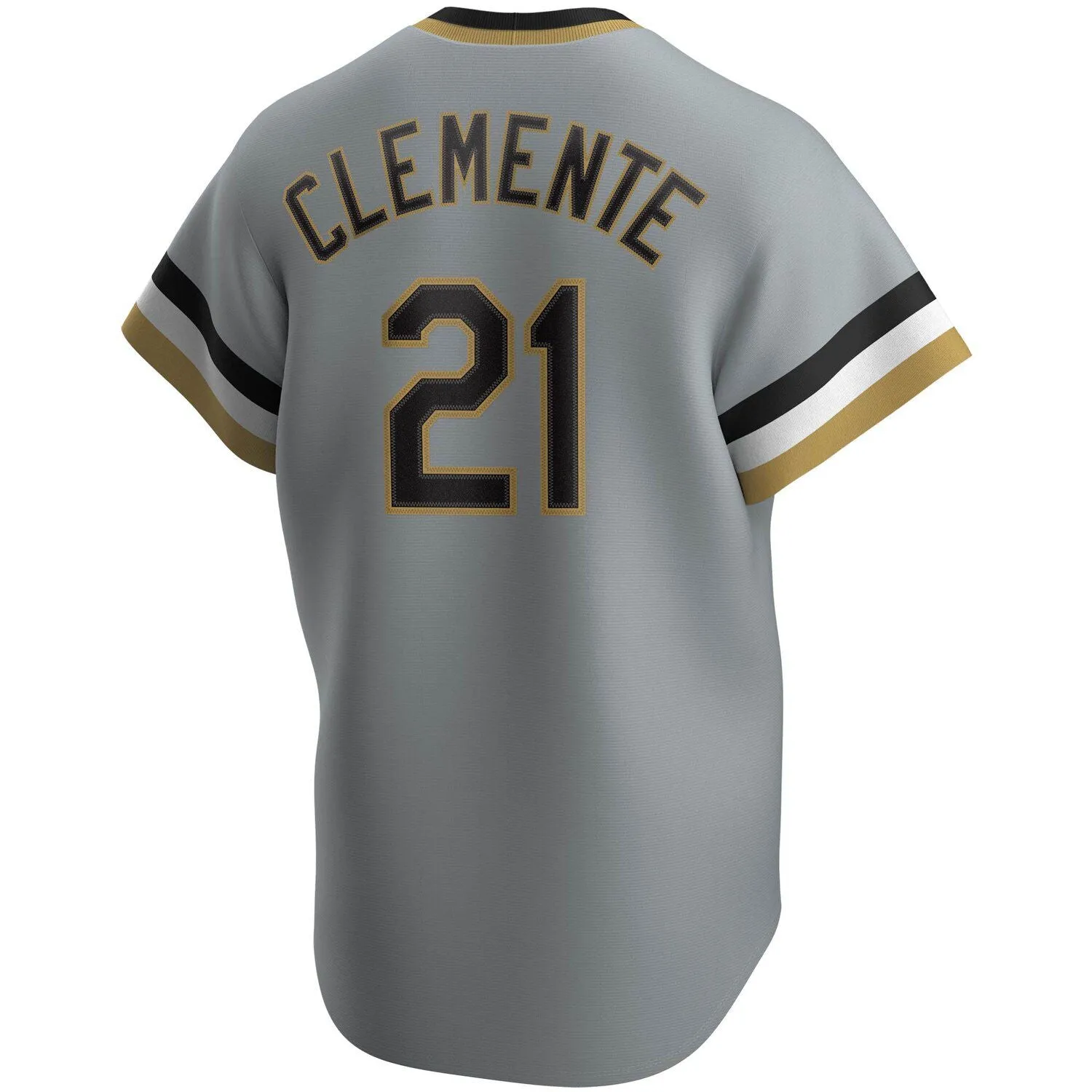 Men's Roberto Clemente Gray Jersey Pittsburgh Pirates Road Cooperstown Collection Player Nike