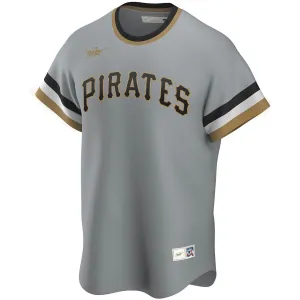 Men's Roberto Clemente Gray Jersey Pittsburgh Pirates Road Cooperstown Collection Player Nike