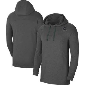 Michigan State Spartans Off-Field Performance Nike Men's Charcoal Long Sleeve Hooded T-Shirt