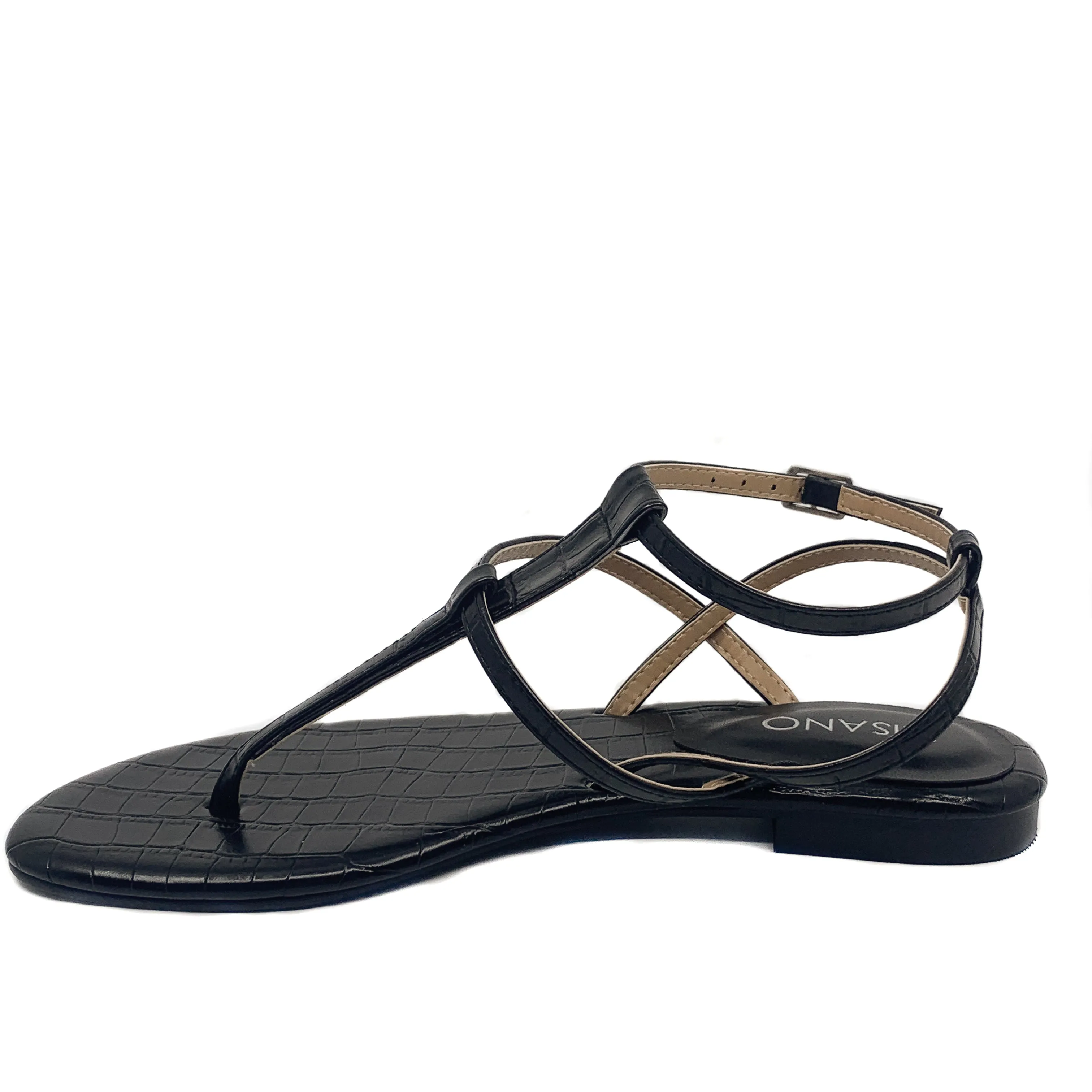 Misano Shizu Black Croc Sandal