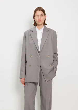 New Donau Wool Blazer — Grey Melange