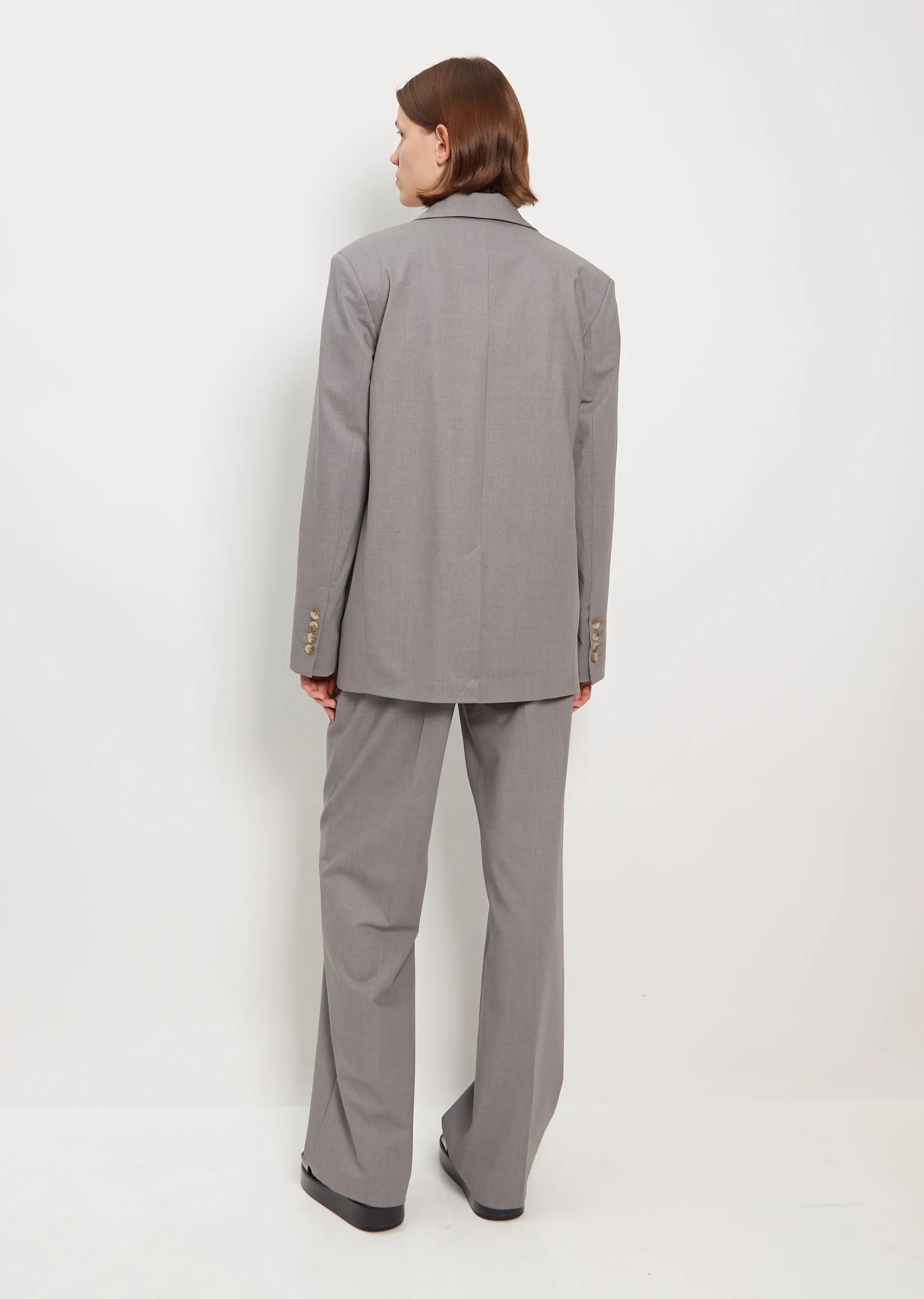 New Donau Wool Blazer — Grey Melange