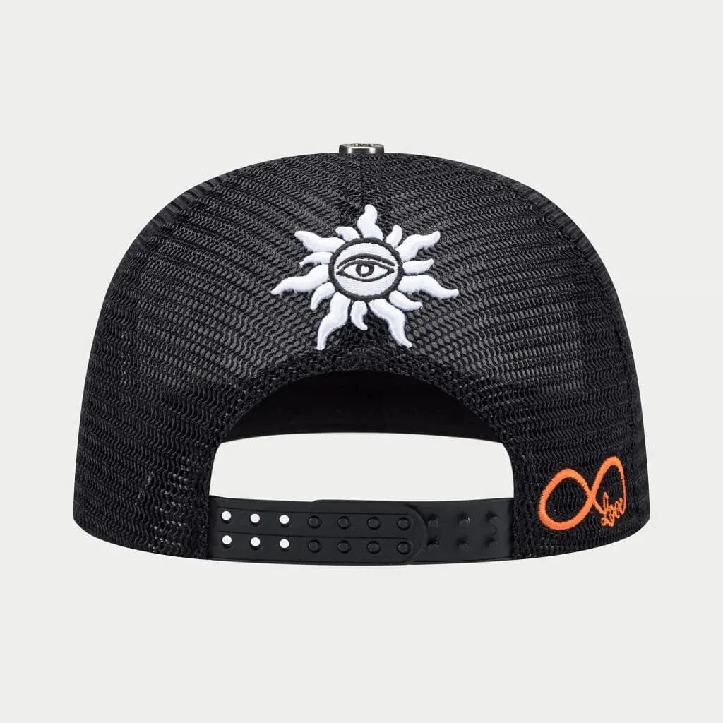 Og Dual Patch Trucker Hat (Black) - GO006CAPBLK