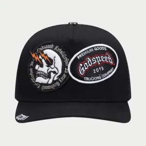 Og Dual Patch Trucker Hat (Black) - GO006CAPBLK