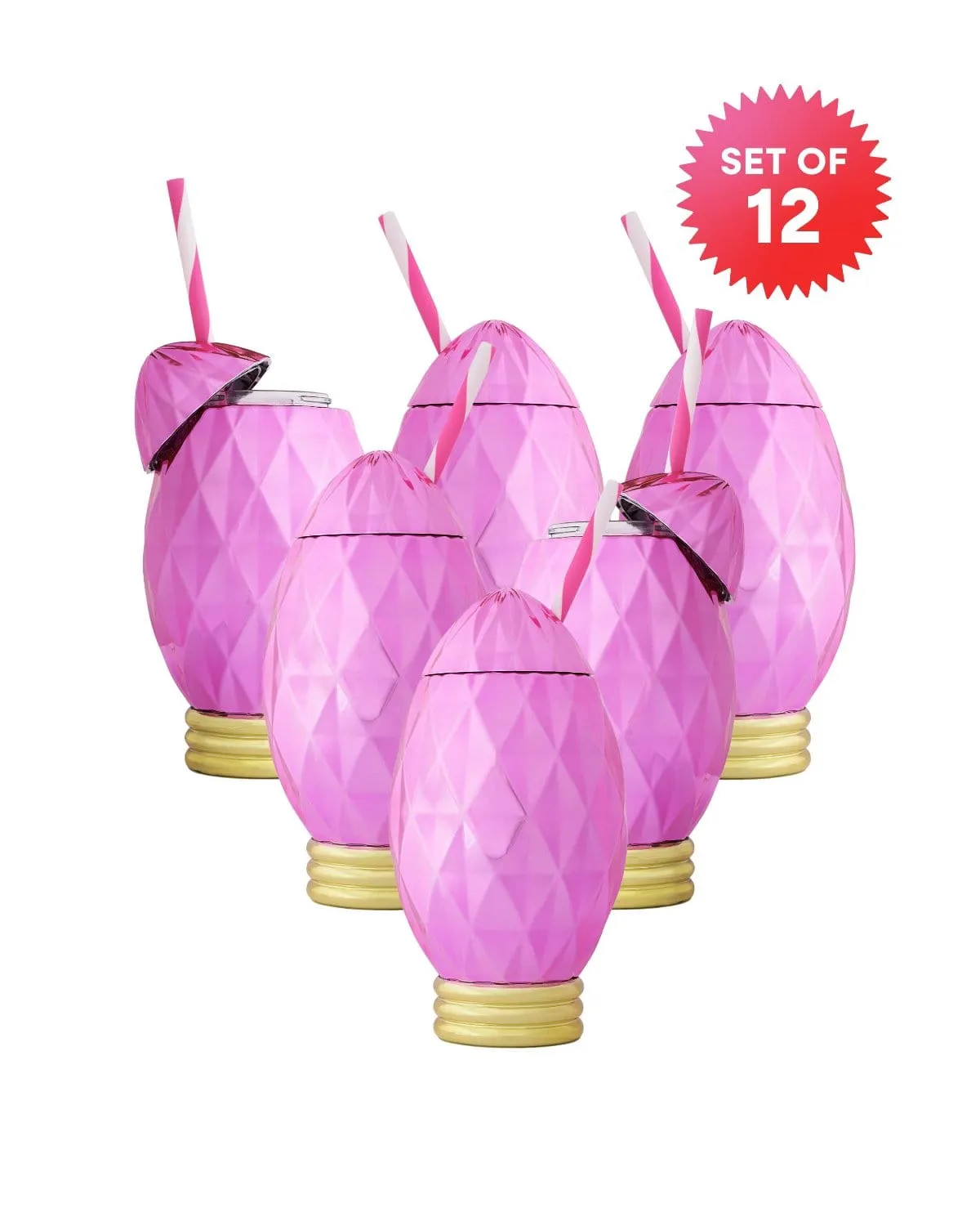 Pink Vintage Holiday Light Cup
