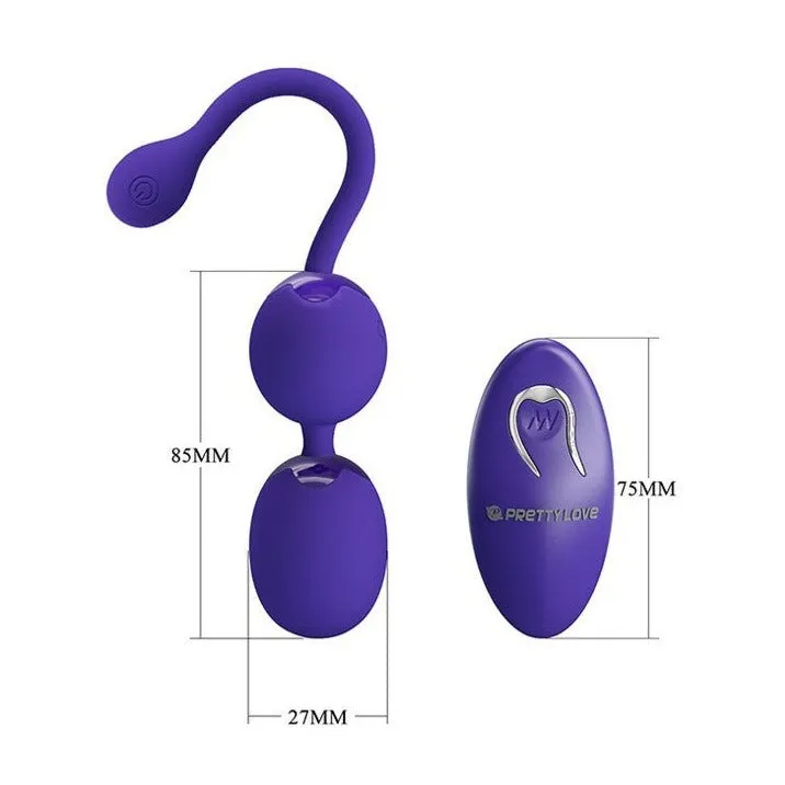 Pretty Love Willie-Youth Remote Vibrating Kegel Balls Purple