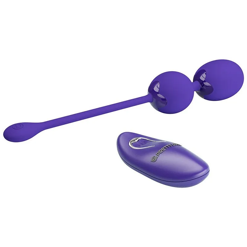 Pretty Love Willie-Youth Remote Vibrating Kegel Balls Purple