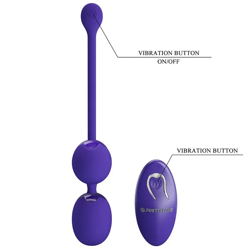 Pretty Love Willie-Youth Remote Vibrating Kegel Balls Purple