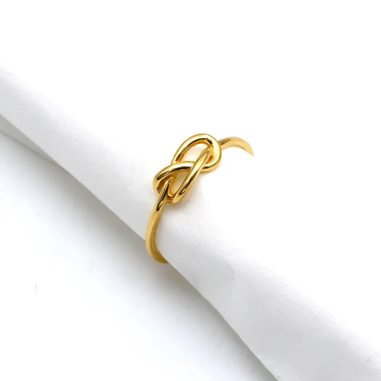 Real Gold Plain Knot Ring 6383 (SIZE 4.5) R2345