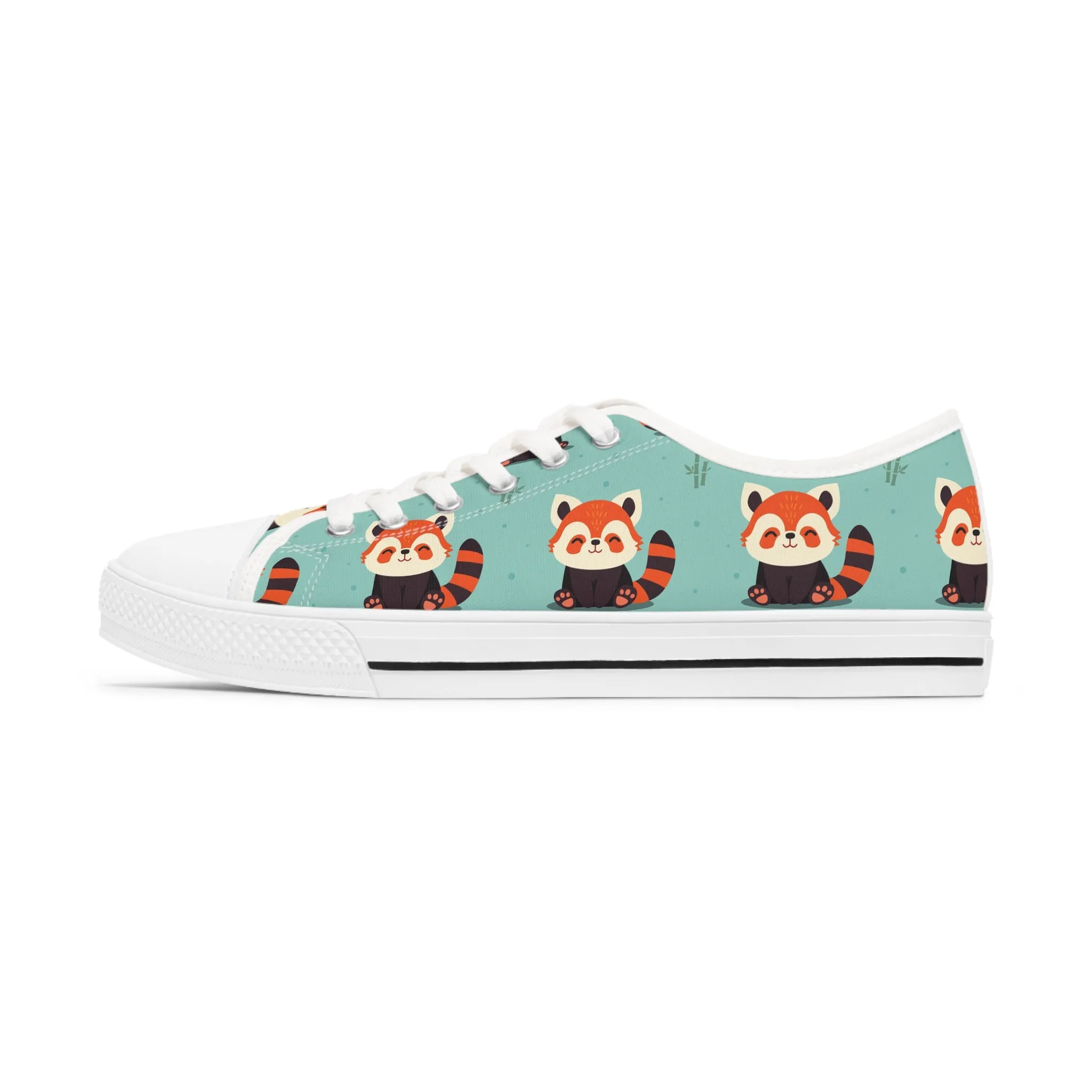 Red Panda Women's Low Top Sneakers