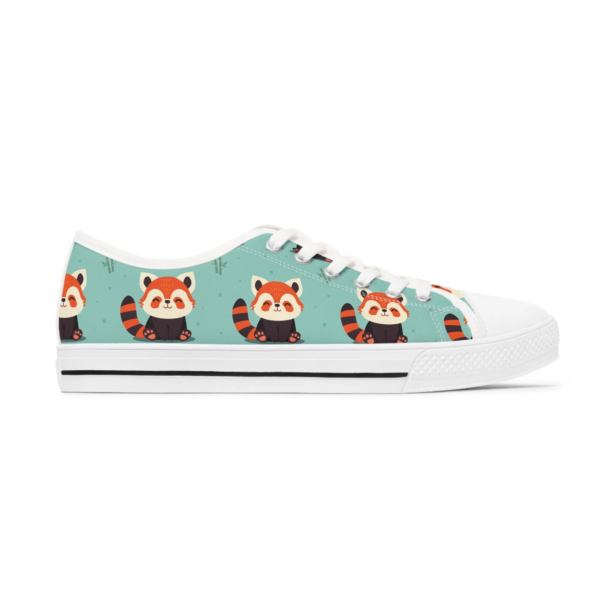 Red Panda Women's Low Top Sneakers