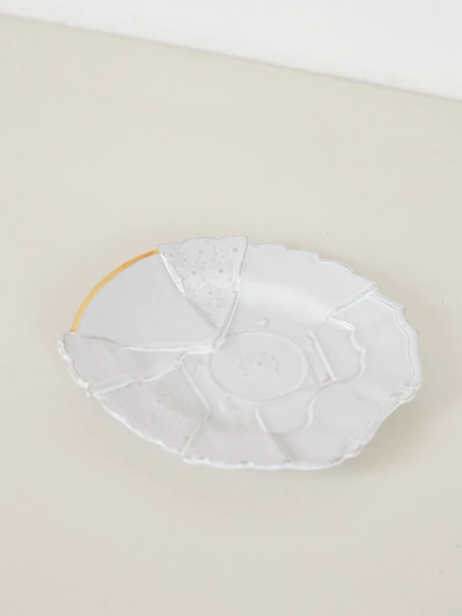 Sacai Patchwork Plate - Golden Edging