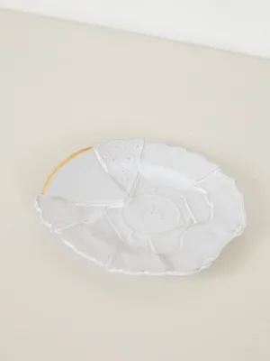 Sacai Patchwork Plate - Golden Edging