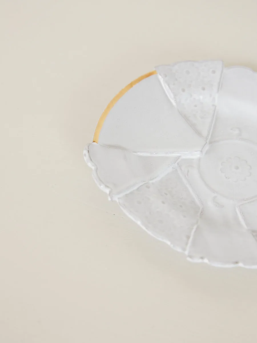 Sacai Patchwork Plate - Golden Edging
