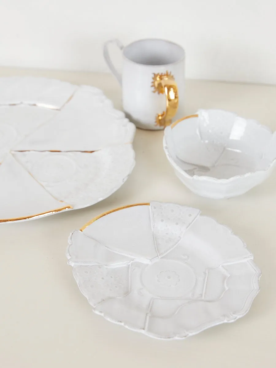 Sacai Patchwork Plate - Golden Edging