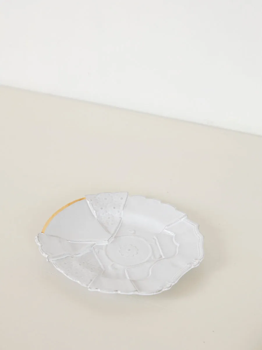 Sacai Patchwork Plate - Golden Edging