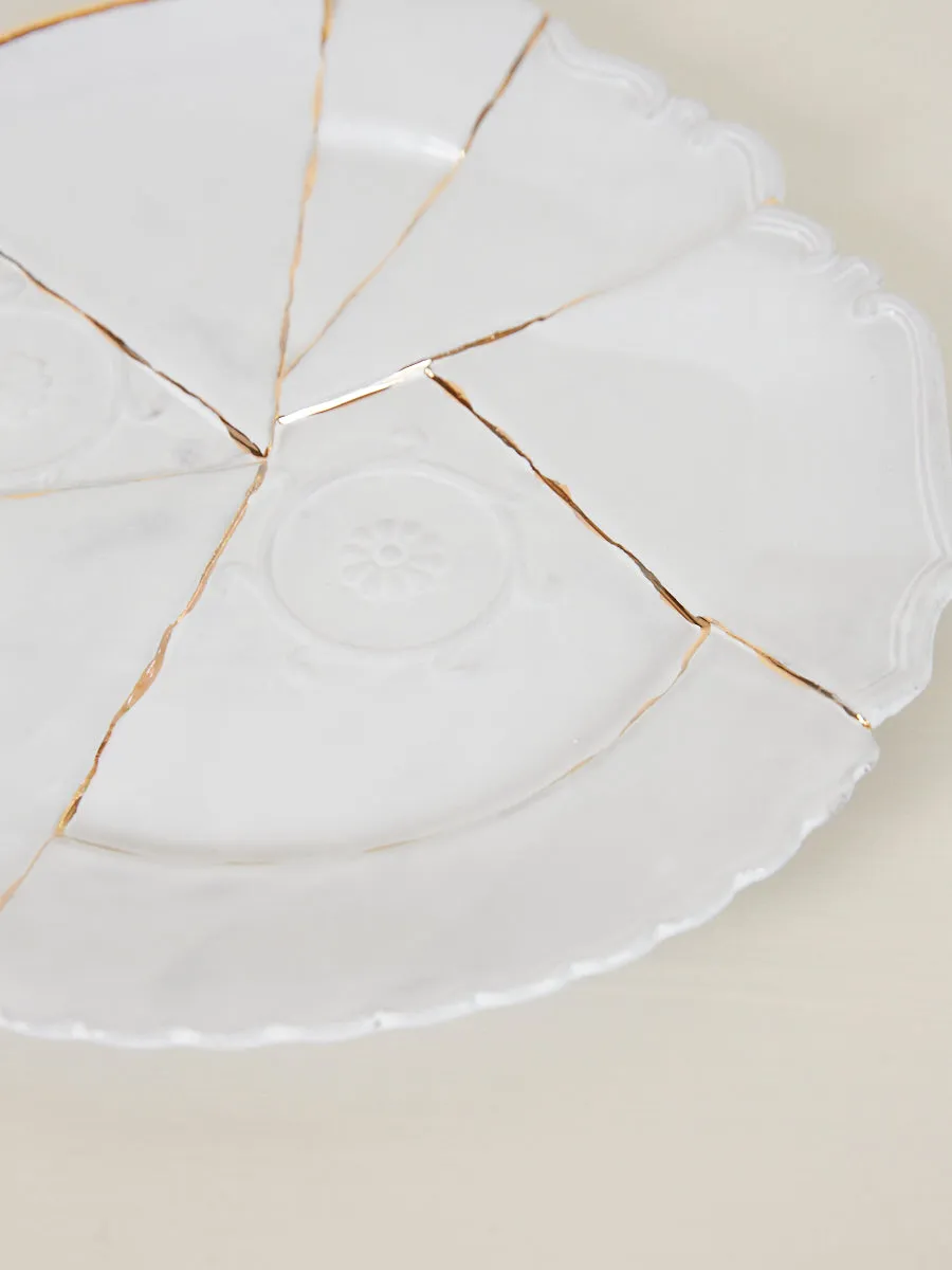 Sacai Round Patchwork Platter - Kintsugi