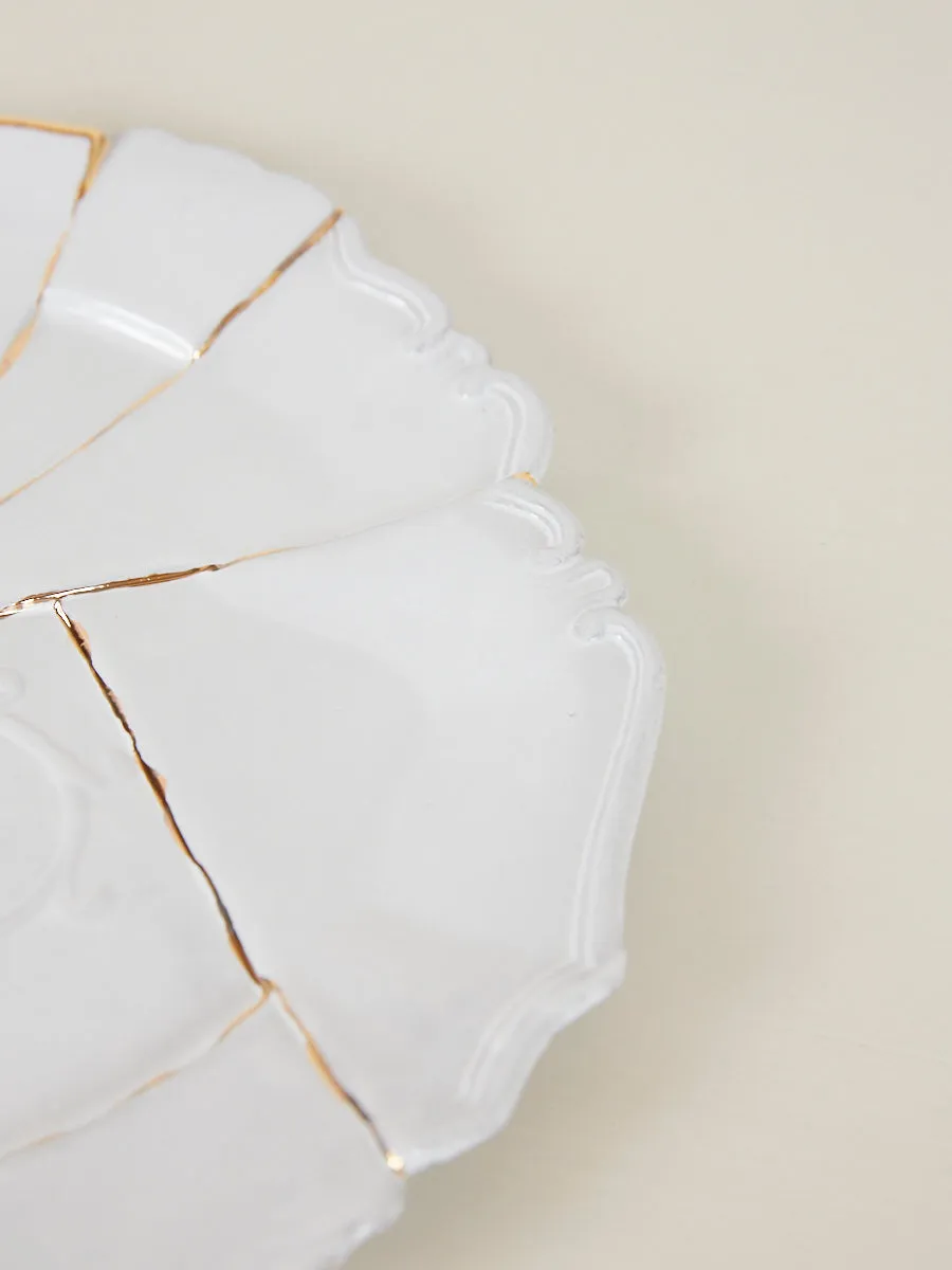 Sacai Round Patchwork Platter - Kintsugi