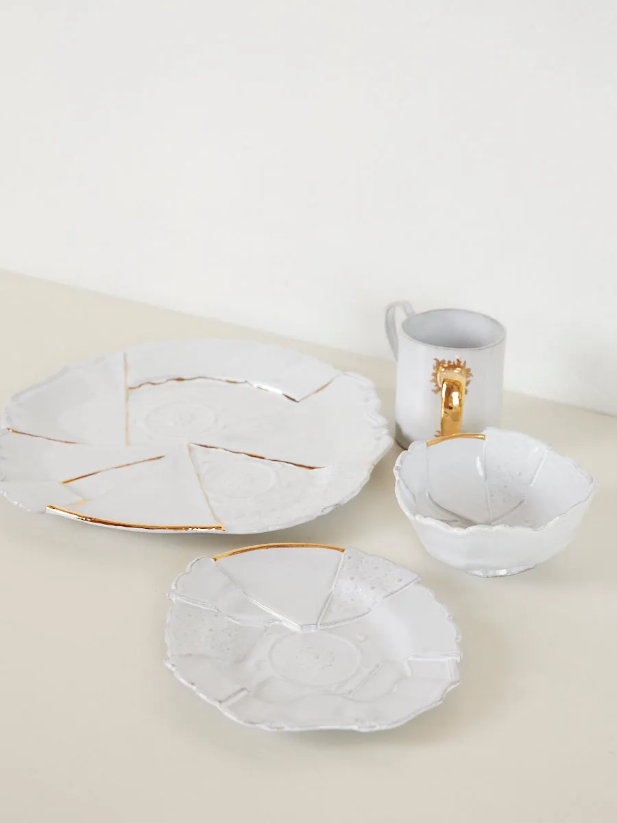 Sacai Round Patchwork Platter - Kintsugi